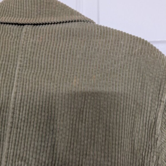 LL Bean Corduroy Barn Jacket Womens Size Medium Green Removable Liner Workwear - Picture 11 of 16